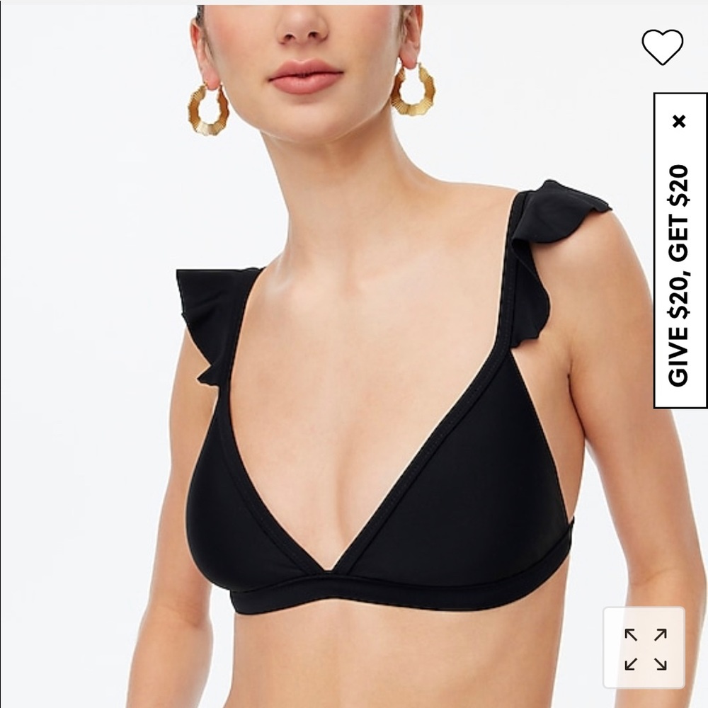 NWT J. crew ruffle bikini top